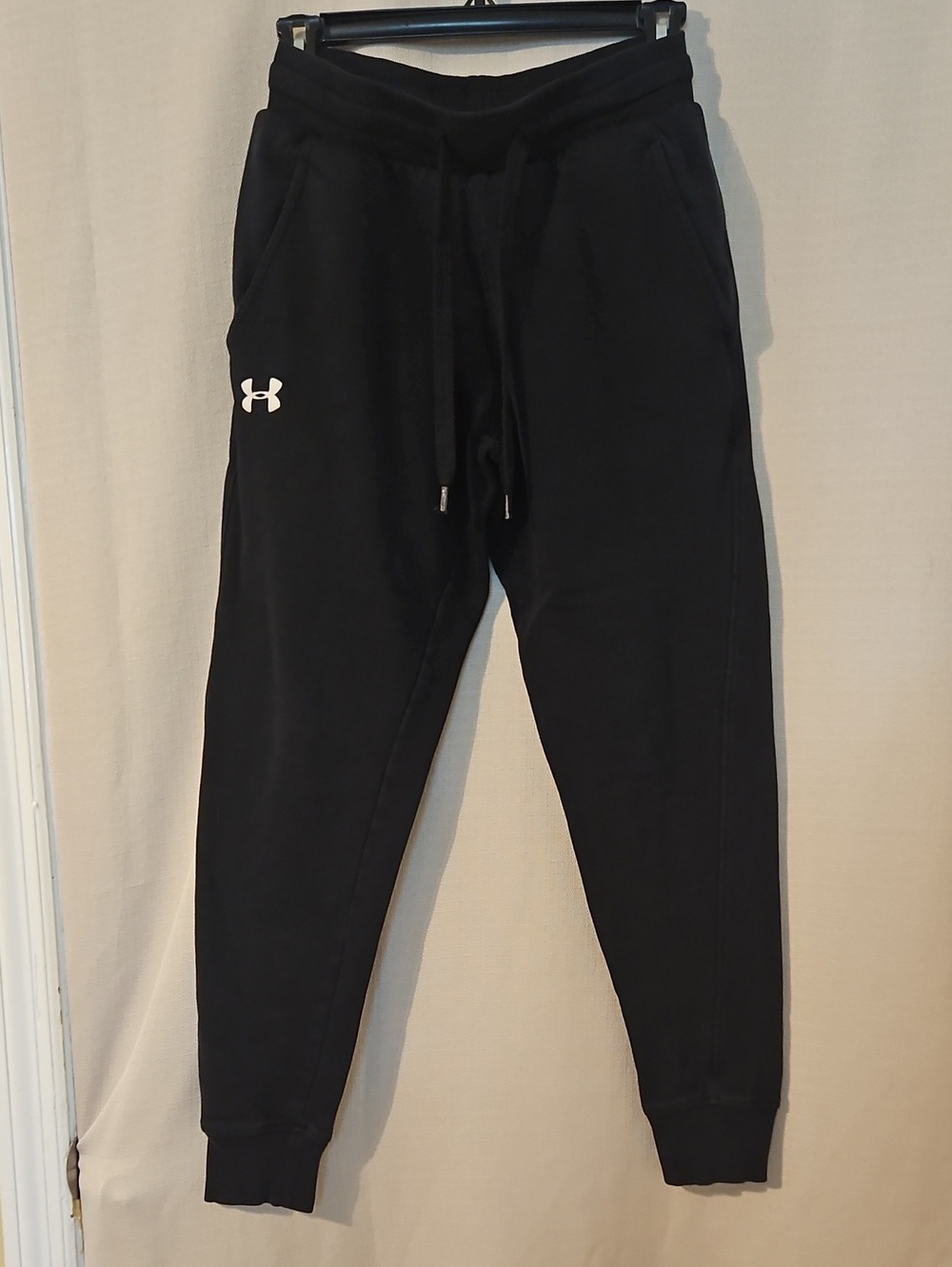 Under Armour Black Women's Track Joggers with White Logo